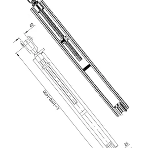 STE-005 Turnbuckle Knob Type drawing